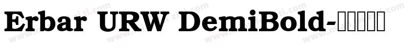 Erbar URW DemiBold字体转换